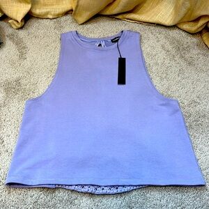 CARBON38 Crochet Sports tank in purple, size Small, new with tags!